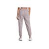 Under Armour Meridian Drawstring Cuffed Warm Knit Sports Pants Women bottoms Fatigue-Gray 1389520-015