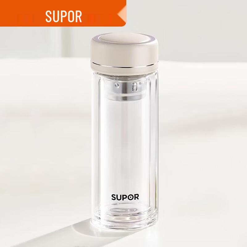 SUPOR Double-Wall Glass Tea Infuser Bottle