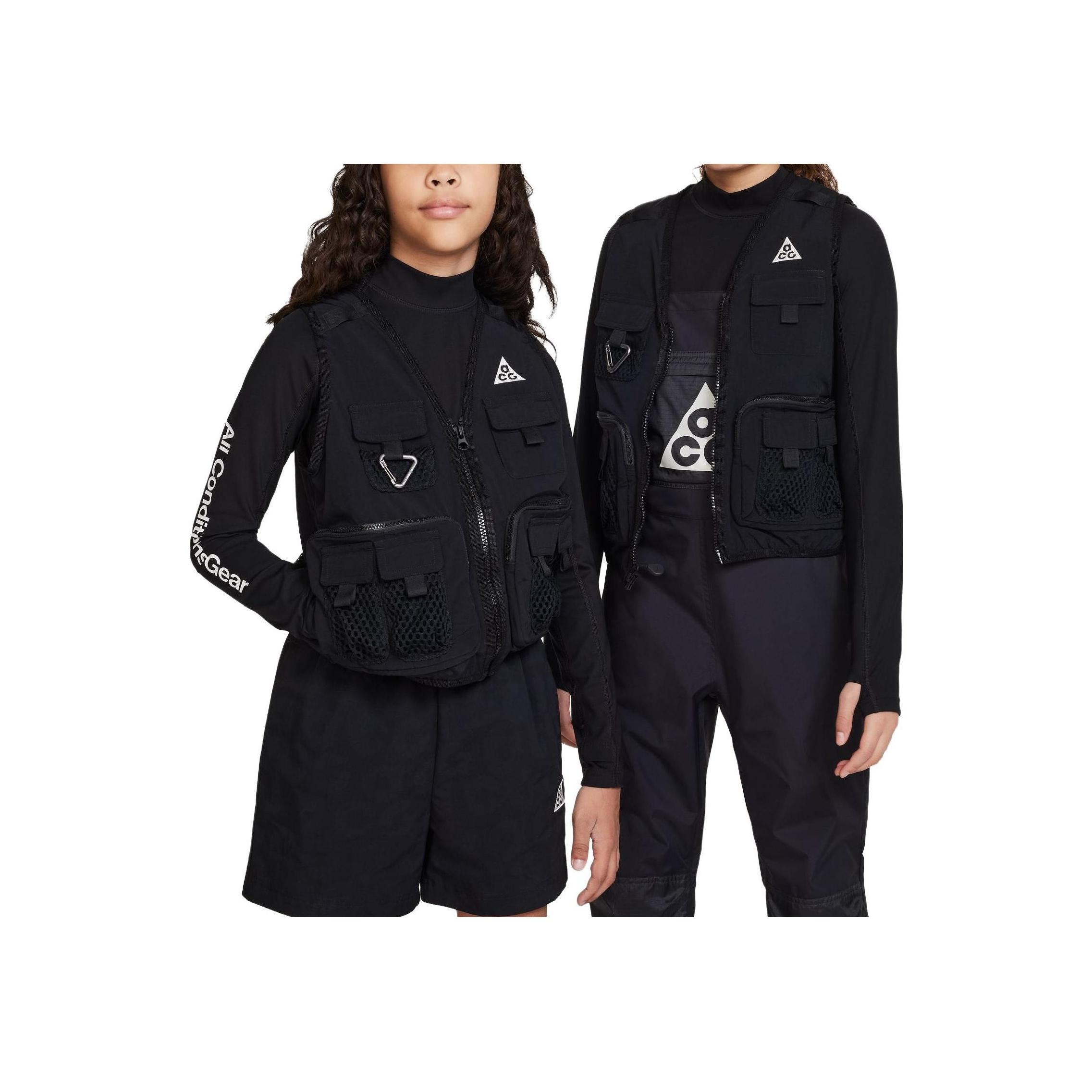 

Nike ACG Series Однотонный Логотип-Буква V-образный Вырез Молния Детские Топы FB1303 XS