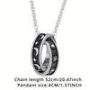 Literary and Fashion Star Moon Double Ring Pendant Necklace Fashion Hip Hop Accessories - Party Gifts