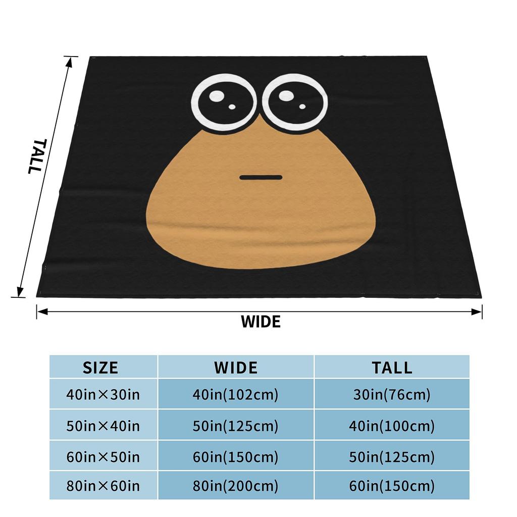 My Pet Alien Pou Blanket Cute Cartoon Flannel Funny Soft Throw Blankets for Bedding Lounge Summer