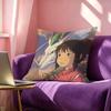 SSpirited AAway Movie Square DoubleSided Printed Pillow Case Bedroom Bedside Pillow Sofa Cushion Cover