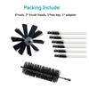 Replacement Cleaning Set Brush Head Rod Hex Wrench Adapter Electric Rotary Sweeper Chimney Fireplace Cleaner Tools