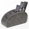 Boîte de rangement incurvée en cuir pour télécommande pour table de chevet, Bureau multifonctionnel avec porte-pinceaux de maquillage