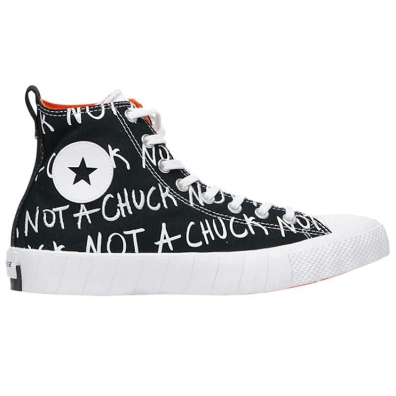 Converse CTAS UNT1TL3D Chuck Anni '70 UNT1TL3D Hi "NON SONO CHUCK" Moda Comfort Scarpe High-top in Tela Unisex Nero
