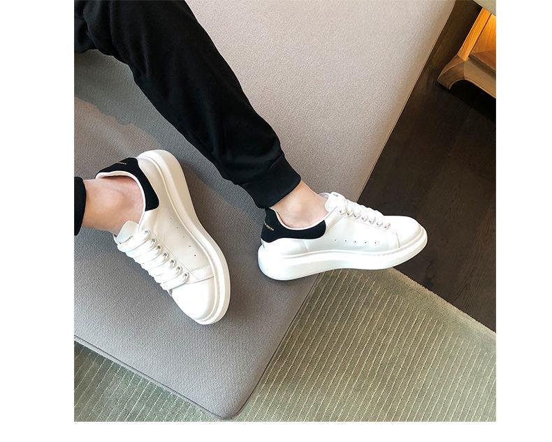 2024 Unisex PU-Leder-Sneakers: Dicke Sohle, Höhengewinn, Vielseitiger Stil