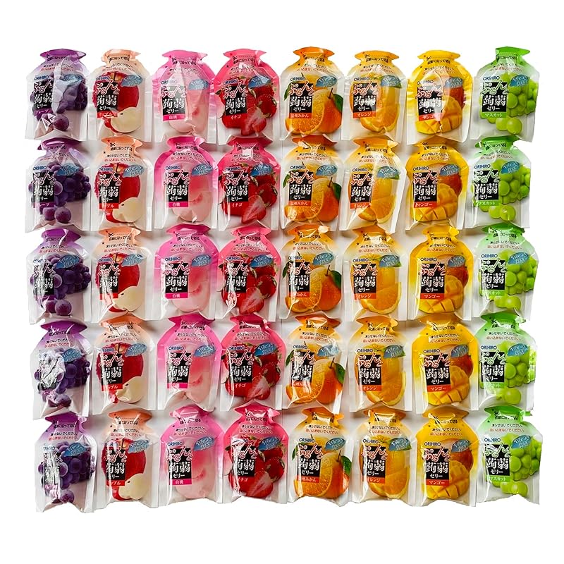 

[Large capacity 8 types 40 pieces] Purunto konjac jelly Konnyaku jelly konnyaku jelly pouch strawberry Wenzhou mandarin orange apple grape muscat