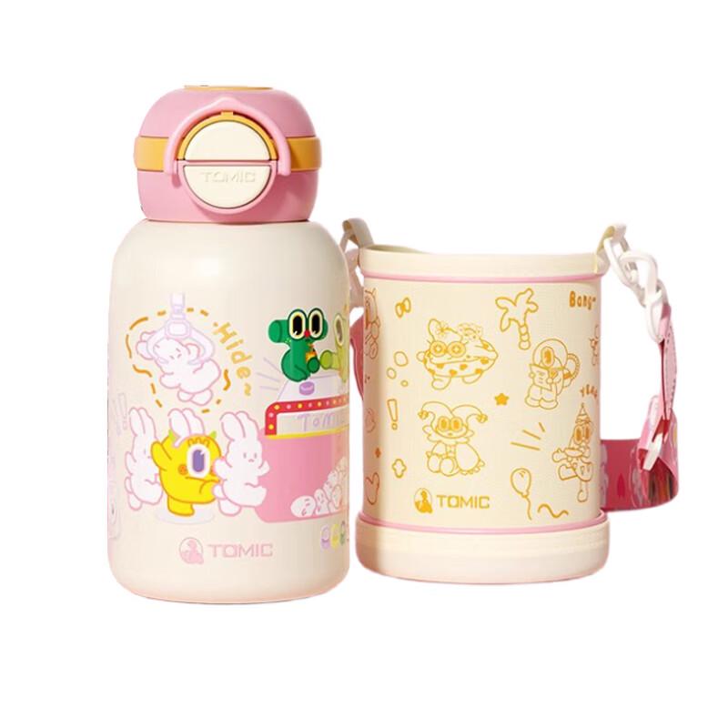 Tiemco Kids 316 Stainless Steel Insulated Straw Bottle, 550ml