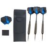 3 Stück Steel Tip Dart Professionelles Metall Dart Set mit Metallschäften und 3 Flights und Darttasche für Enthusiasten