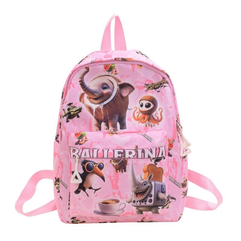 Kids Backpack With Cartoon Italian Brainrot Al Pattern And Ergonomic Shoulder Straps For Preschool And Kindergarten