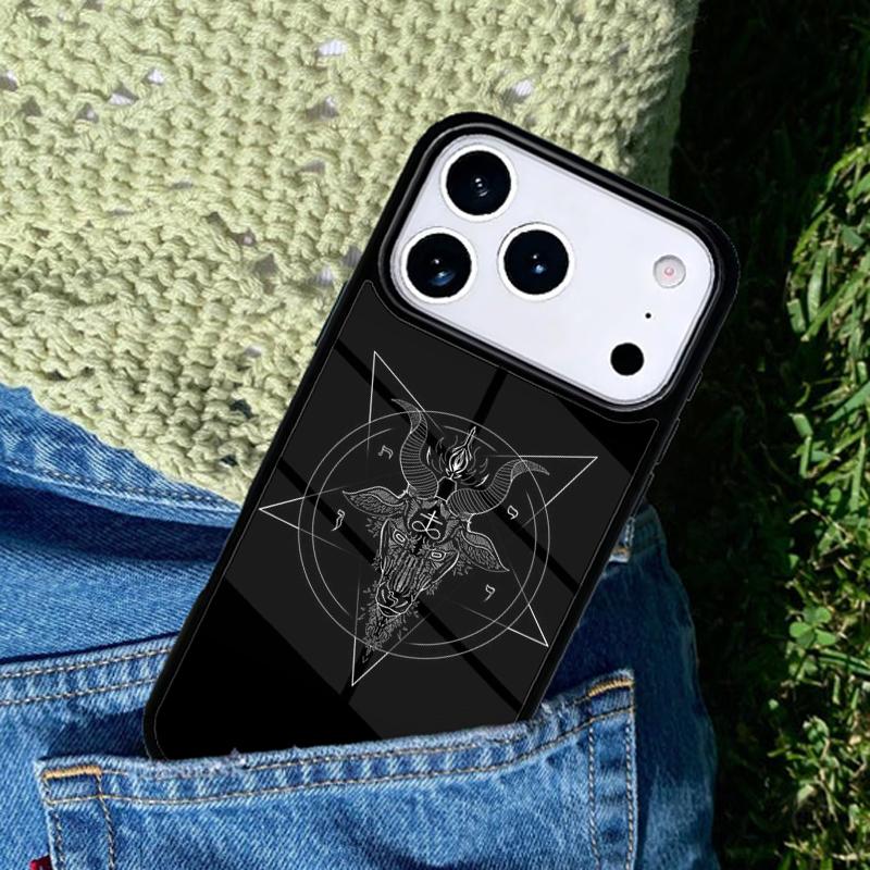 Pentagram 666 Demonic Satanic mobile phone case Compatible with IPhone 17 16 15 14 13 12 11Pro Max 17 Air cover