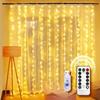 Curtain String Lights - AIMOONSA - USB 300 LED Curtain Lights - 3 X 3 M - Warm White - IP65 Waterproof