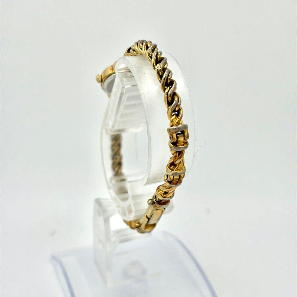 Used [New Battery] SEIKO Ladies Watch 2P Color Stone Gold 1E20-0430 740592