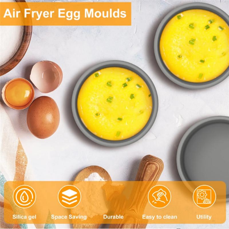 ABBP-3Pcs Air Fryer Egg Mold Silicone Egg Poacher Cups Nonstick Egg Boiler Mould Cup Microwave Cooker Egg Bite Maker