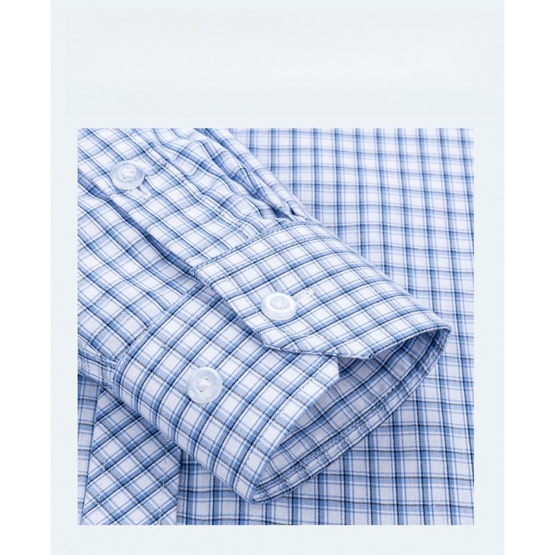 100% Pure Cotton Plaid Long-Sleeve Shirt For Men Spring/Summer Casual All-Cotton Shirt Versatile Business Style For Young Men
