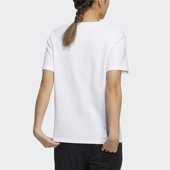 New Adidas Set in Sleeve T Shirt Women's White HM5287