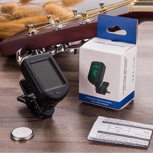 Guitar Tuner Clip-on, Guitar Tuner for Stringed Instruments - Rechargeable Tuner Clip-on Bass - Digital Portable String Instrument Tuning Device for B