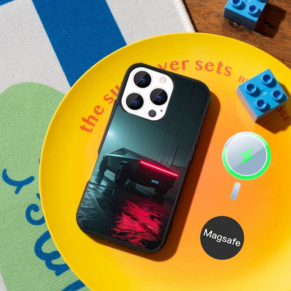SUV Car T-TeslaES Pickup Truck Phone Case For iPhone 17,16,15,14,13,12,11,Pro,Max,Plus,Mini Magnetic Magsafe Wireless Charging