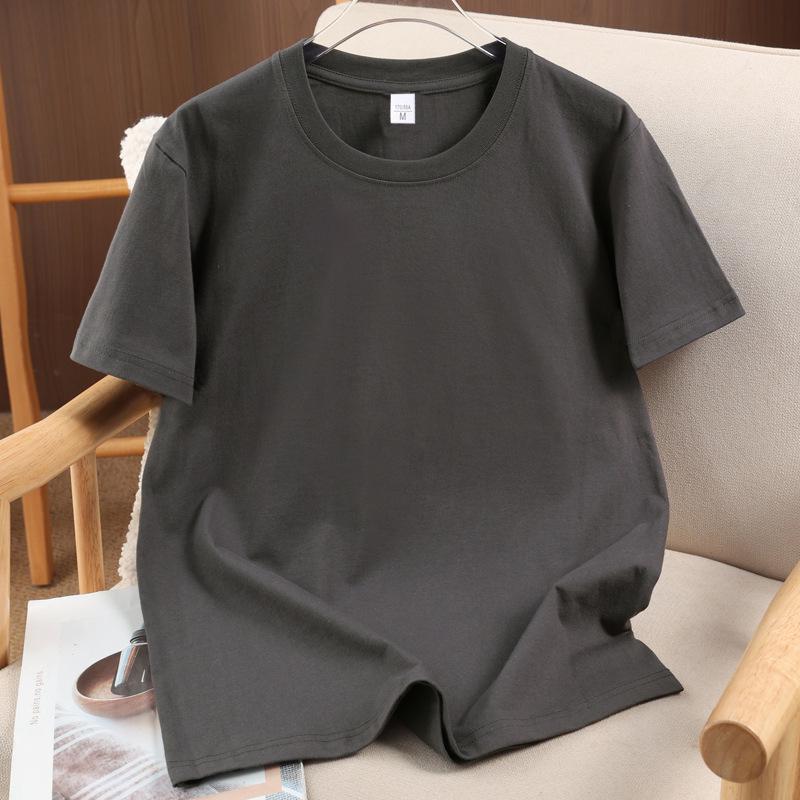 New Chinese Style Unisex Cotton Short Sleeve T-shirt with Auspicious Print