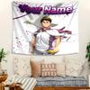 Ushijima Wakatoshi Tapestry with Custom Name Wall Hanging Room Background Cloth Home Decor Beach Mat Yoga Mat Sofa Bed Sheet