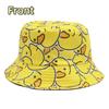 Y2K Reversible Yellow Duck Bucket Hat for Men Women Summer Beach Sun Hat Bob Panama Girls  Foldable Travel Outdoor Fisherman Hat
