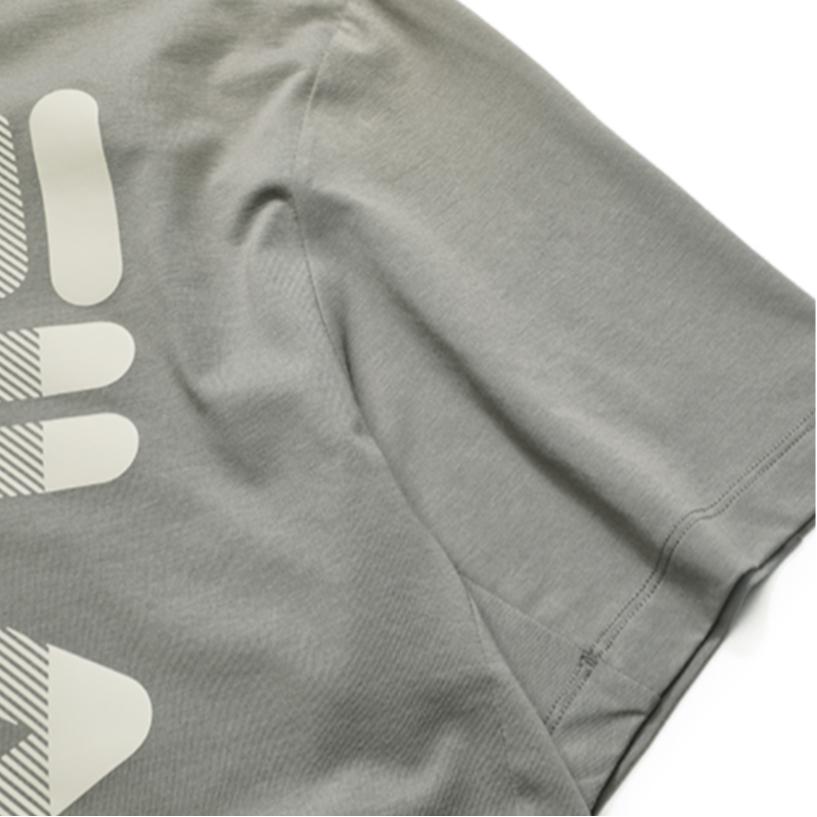 Fila Fashionable Simple Breathable Lightweight Basic Knit Crew Neck Short Sleeve T-Shirt Men Tops Outcrops-Green A11M317103FKK