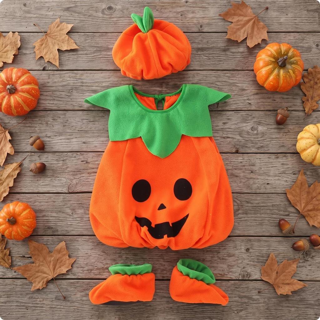Pumpkin Costume Comfortable Apparel Long-Lasting for Dress-up, Parties, Children
