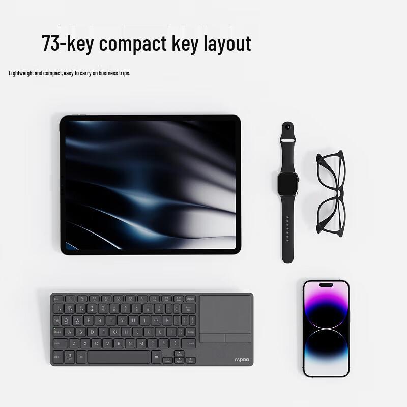 Rapoo E900T Multi-mode Wireless Bluetooth Touchpad Keyboard