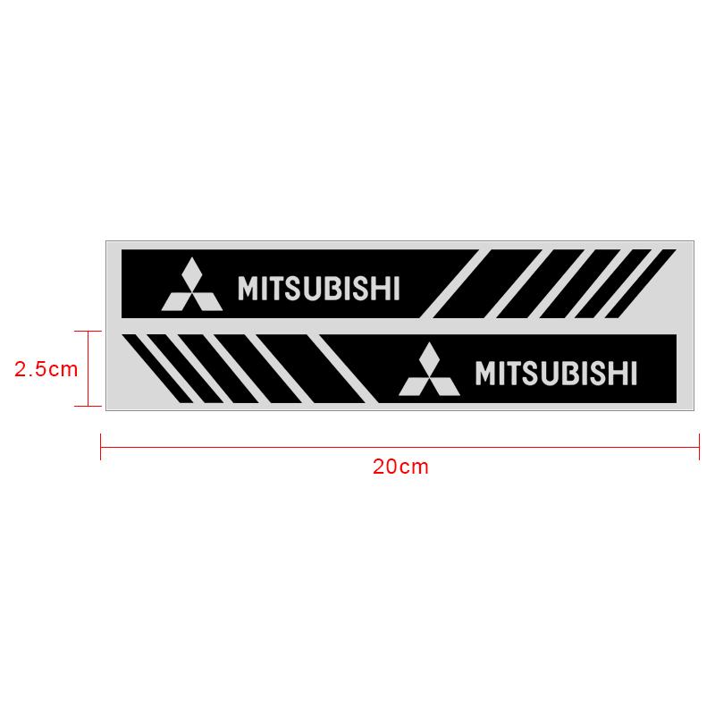 2PCS Car Rear View Mirror Side Stripe 3D Stickers Car Styling For Mitsubishi Outlander Lancer 10 9 ASX RALLIART Eclipse L200