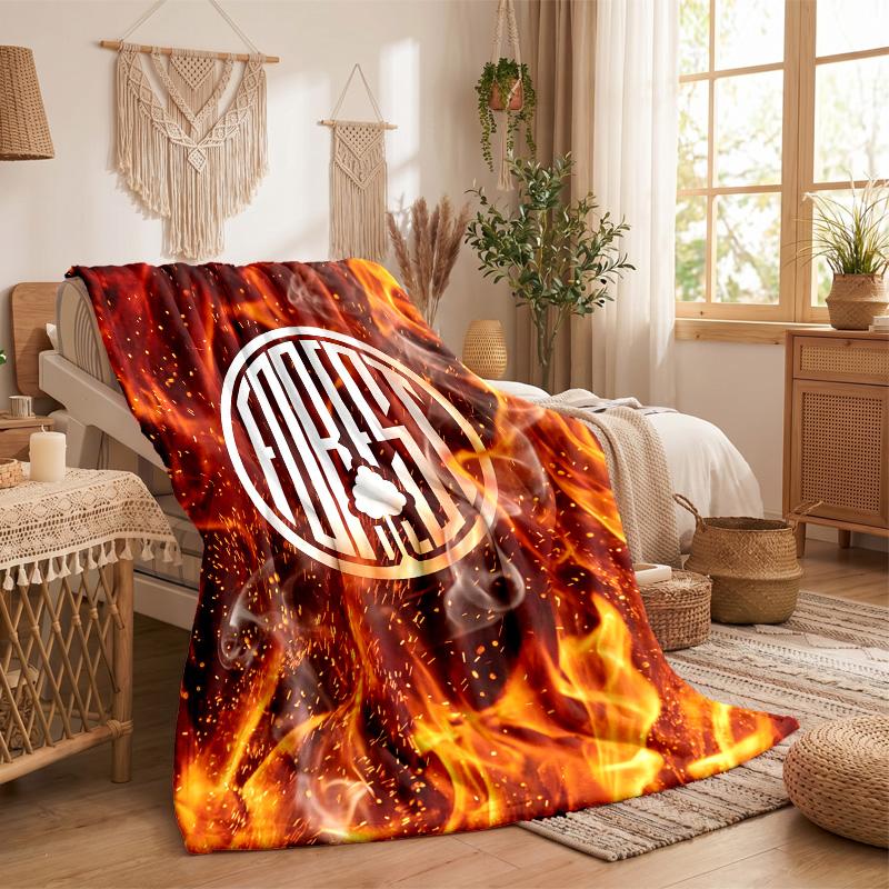 Nottingham Forest Football Print Flannel Blanket Soft Warm Sofa Bed Throw Blanket For Home Office Bedroom
