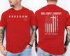 God Family Country In That Order Patriotic Christian American Flag 2 Sided Tee