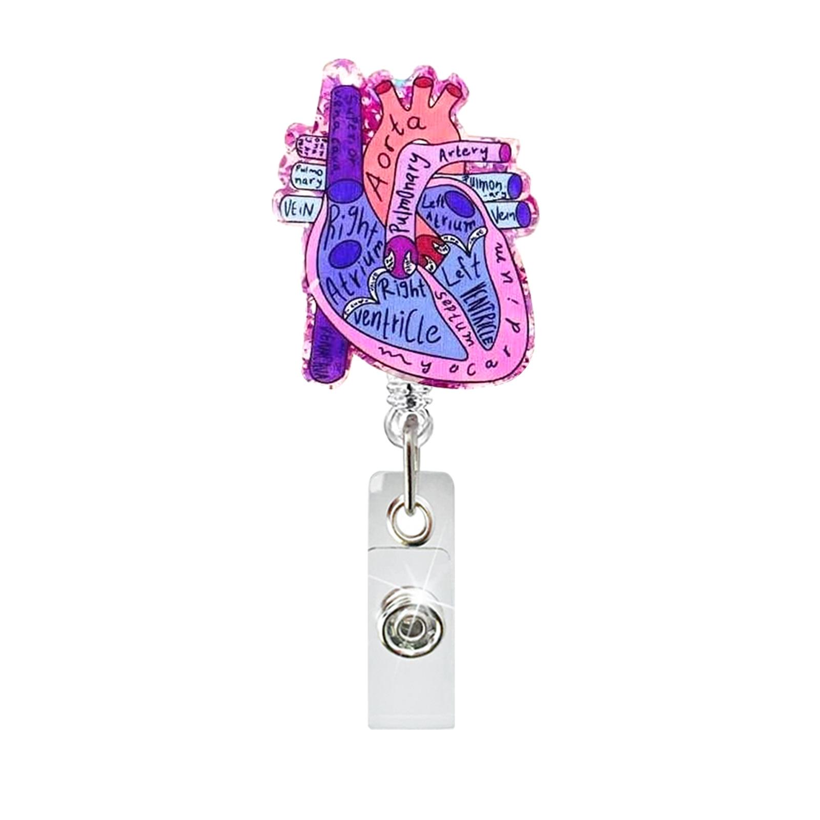 Id Card Holder Retractable Nurse Badge Holder Doctor Badge Holder Acrylic Badge Reel For Work Id Identification Display Nurses