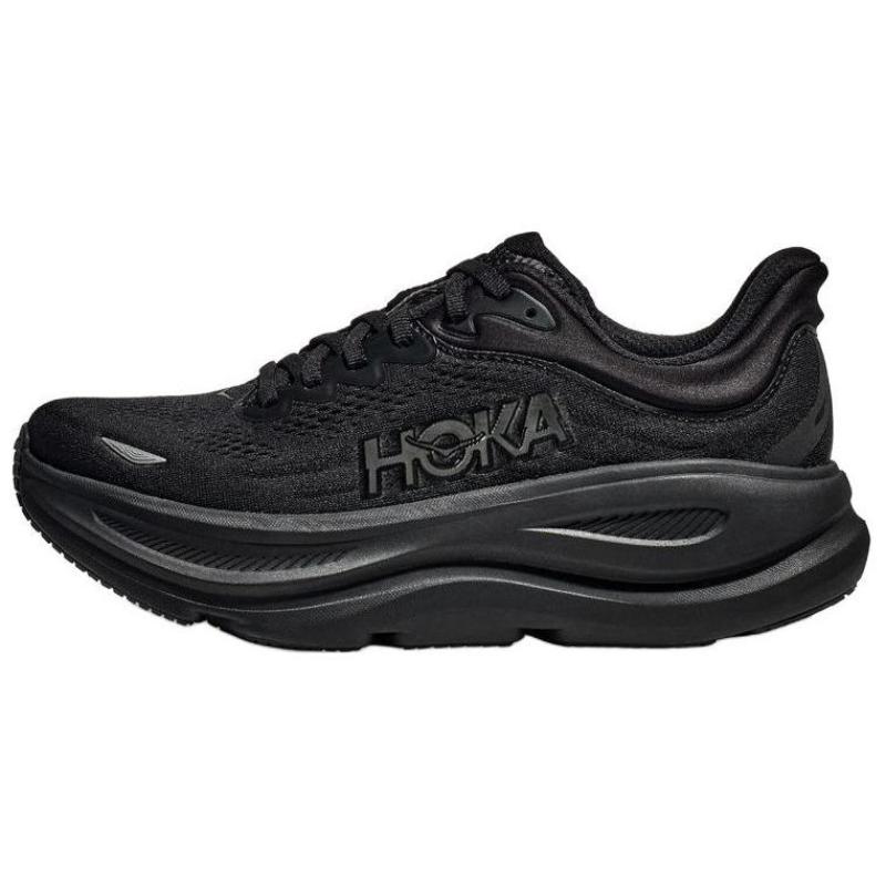 

HOKA ONE ONE Bondi 9 Slip Resistant Abrasion Resistant Low top Casual City Commute Running Shoes Men s Black Sneakers 1162015-BBLC 45 чорний