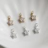 14K Gold Plated Zirconium Star Pendant Necklace DIY Jewelry Accessory