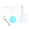 Acrylic Disc Album Pendant Keychain Blank Disc Box Keychain Suitable For Keychain Backpack Pendant Chain Clip Keychain