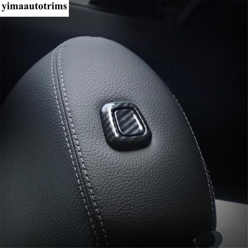 Seat Head Pillow Adjust Button Cover Trim For Mercedes-Benz A Class W177 A200 A220  - 2024 Carbon Fiber / Matte Accessories