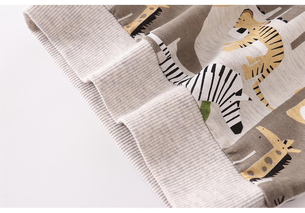 Boys' Long Sleeve Cartoon Knitted Cotton Sweatshirt - Autumn European & American Style Children's Clothing