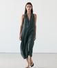 Masimodutti Linen V-Neck Midi Dress