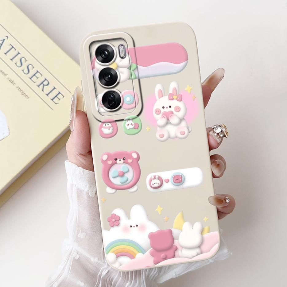 For Oppo Reno 12 Pro Case CPH2629 New Fashion Candy Painted Cover Soft TPU Matte Phone Case For Oppo Reno12 Pro 5G Fundas Bumper