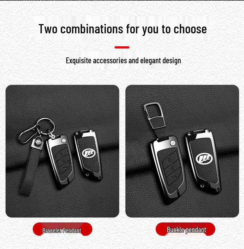 Lifan X50/X60/X80 Full Coverage Metal Key Case with Buckle – Multi-functional Car Accessory