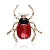 SKEDS Fashion Cute Ladybug Rhinestone Brooches For Women's Men's Clothing Insect Metal Enamel Pins Banquet Brooch Jewelry Gift