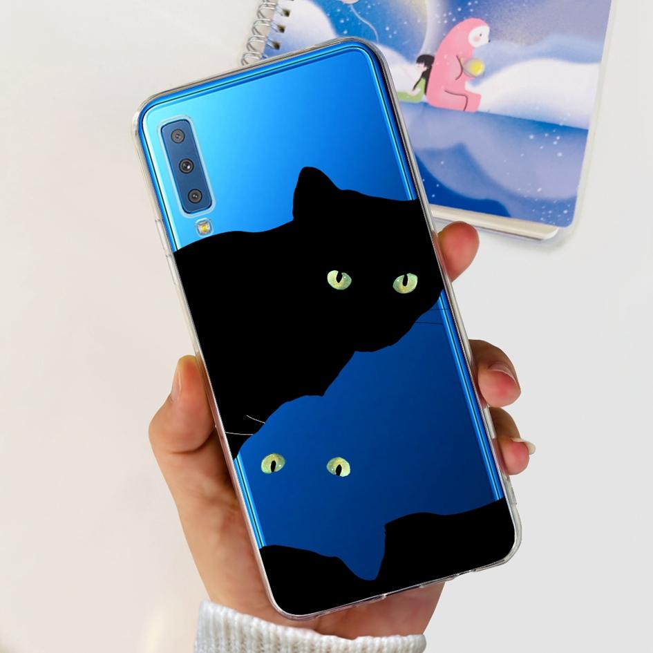Silicone Cover For Samsung Galaxy A7 2018 Case A750 A750F Case Clear TPU Fashion Phone Case For Samsung A 7 2018 SM-A750F Fundas