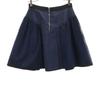 LANVIN en Bleu Made In Japan Midi Length Mesh Switching Flare Skirt 38 Women Used