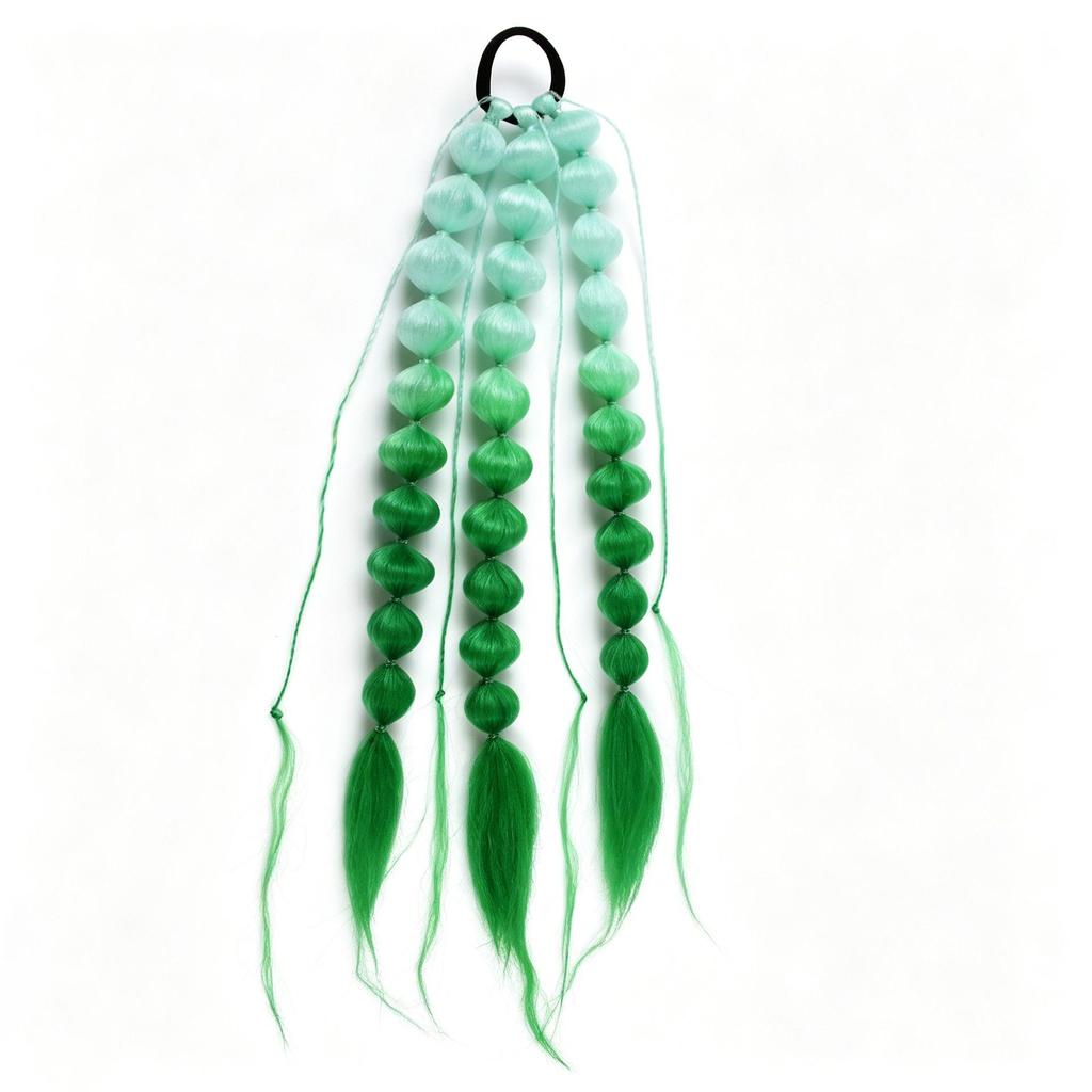 Lantern Braid Long Bubble Ponytail Wig - Fashionable Women's Street Style