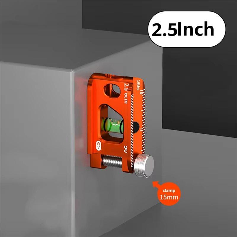 High-Precision 1Pc Mini Scale Level Ruler, Magnetic Pipeline Leveling& Measuring Tool