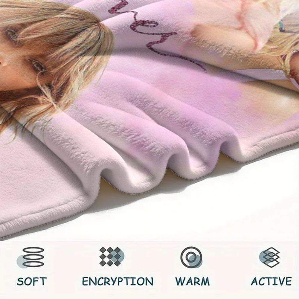 Taylor Swift printing Flannel Blanket Bedroom Sofa Camping Warm blanket Gifts for family and friends-MJ002