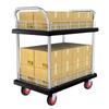 Double-Layer Hand Truck with Three-Tiered Fence for Transporting Goods