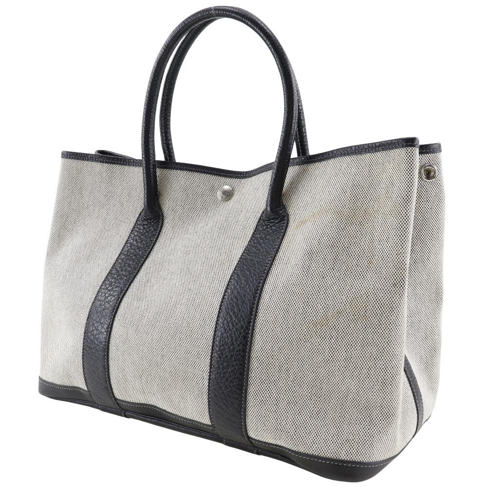 Hermes Garden Party 36 PM Tote Bag Gray Tower Ash Women Used
