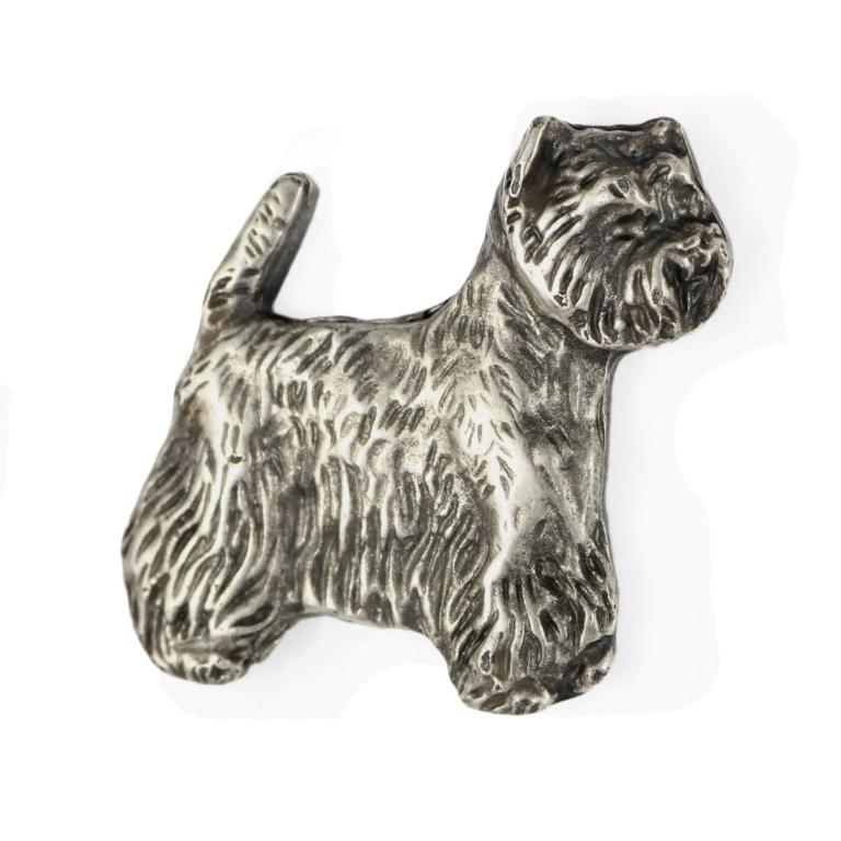 West Highland White Terrier, Westie, Westy - Broche de cachorro banhado a prata, broche elegante, decoração de lapela de jaqueta da marca Art-Dog