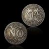 Vintage Metal Yes No Decision Coin Lucky Coin Desktop Decorative Metal Crafts Holiday Party Gifts